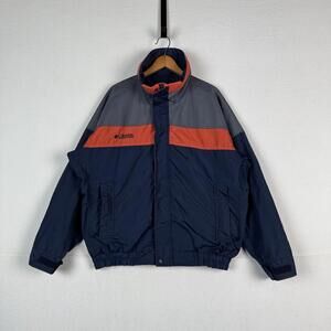 Vtg 90’s Columbia Bugaboo Jacket Men’s M Full Zip Blue‎ Gray Orange *Shell Only